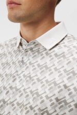 Kv Print Polo Micro Bridge Grey Men J.Lindeberg Clothing 66XF26 - Image 4