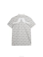 Kv Print Polo Micro Bridge Grey Men J.Lindeberg Clothing 66XF26 - Image 6