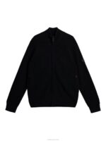 Kyler Wool Blend Zip Black Men J.Lindeberg Clothing 66XF1003 - Image 5