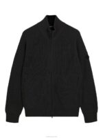 Kyler Wool Blend Zip Sweater Volcanic Ash Men J.Lindeberg Clothing 66XF2303 - Image 4