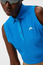 Lale Sleeveless Top Brilliant Blue Women J.Lindeberg Clothing 66XF1514 - Image 3