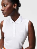 Lale Sleeveless Top White Women J.Lindeberg Clothing 66XF1512 - Image 3