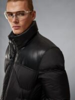 Lambray Puffer Jacket Black Men J.Lindeberg Clothing 66XF2411 - Image 3