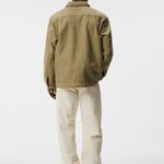Lando Organic Cotton Twill Overshirt Aloe Men J.Lindeberg Clothing 66XF1195