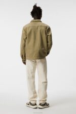 Lando Organic Cotton Twill Overshirt Aloe Men J.Lindeberg Clothing 66XF1195