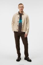 Lando Organic Twill Overshirt Oyster Gray Men J.Lindeberg Clothing 66XF1159 - Image 5