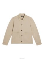 Lando Organic Twill Overshirt Oyster Gray Men J.Lindeberg Clothing 66XF1159 - Image 6
