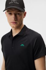 Lars Polo Black Men J.Lindeberg Clothing 66XF320 - Image 3