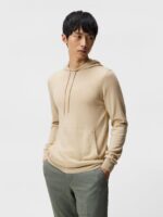 Laurie Light Merino Hoodie Safari Beige Men J.Lindeberg Clothing 66XF1053