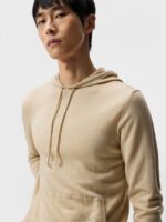 Laurie Light Merino Hoodie Safari Beige Men J.Lindeberg Clothing 66XF1053 - Image 4