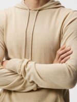 Laurie Light Merino Hoodie Safari Beige Men J.Lindeberg Clothing 66XF1053 - Image 5