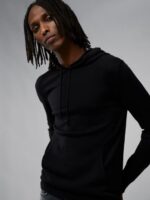 Laurie Merino Hoodie Black Men J.Lindeberg Clothing 66XF2313 - Image 3