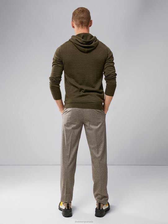 Laurie Merino Hoodie Forest Green Men J.Lindeberg Clothing 66XF2312 - Image 1
