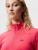 Lauryn Half Zip Mid Layer Azalea Women J.Lindeberg Clothing 66XF1876 - Image 3
