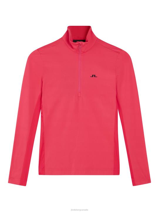 Lauryn Half Zip Mid Layer Azalea Women J.Lindeberg Clothing 66XF1876 - Image 4