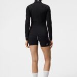 Lauryn Half Zip Mid Layer Black Women J.Lindeberg Clothing 66XF1879