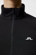 Lauryn Half Zip Mid Layer Black Women J.Lindeberg Clothing 66XF1879 - Image 4
