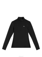 Lauryn Half Zip Mid Layer Black Women J.Lindeberg Clothing 66XF1879 - Image 5