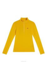 Lauryn Half Zip Mid Layer Citrus Women J.Lindeberg Clothing 66XF1877 - Image 5