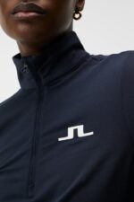 Lauryn Half Zip Mid Layer Navy Women J.Lindeberg Clothing 66XF1880 - Image 3