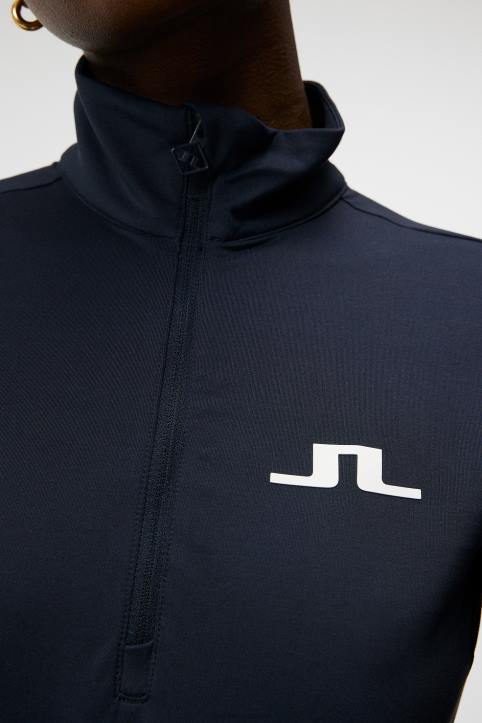Lauryn Half Zip Mid Layer Navy Women J.Lindeberg Clothing 66XF1880 - Image 4