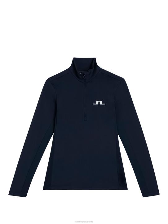 Lauryn Half Zip Mid Layer Navy Women J.Lindeberg Clothing 66XF1880 - Image 5