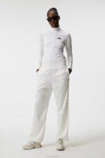 Lauryn Half Zip Mid Layer White Women J.Lindeberg Clothing 66XF1878 - Image 2