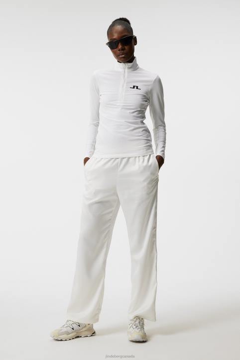 Lauryn Half Zip Mid Layer White Women J.Lindeberg Clothing 66XF1878 - Image 2