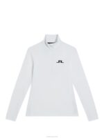 Lauryn Half Zip Mid Layer White Women J.Lindeberg Clothing 66XF1878 - Image 4