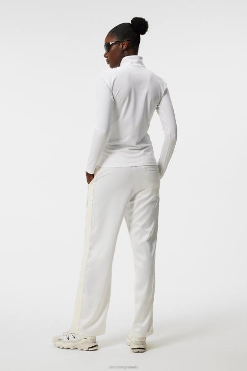 Lauryn Half Zip Mid Layer White Women J.Lindeberg Clothing 66XF1878 - Image 1