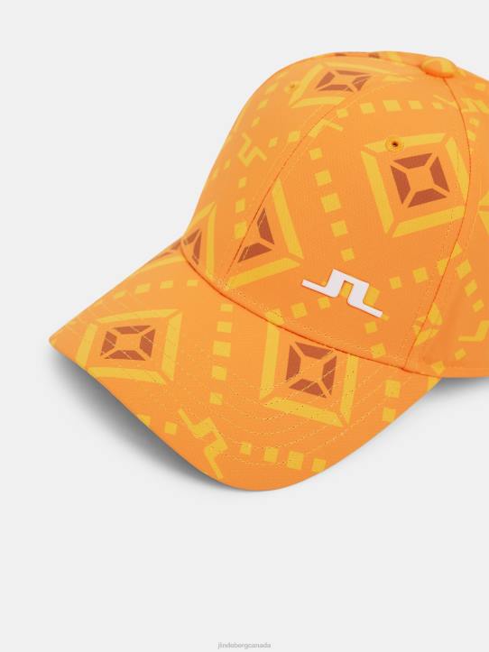 Layla Print Cap Orange Diamond Logo Women J.Lindeberg Accessory 66XF1984 - Image 2