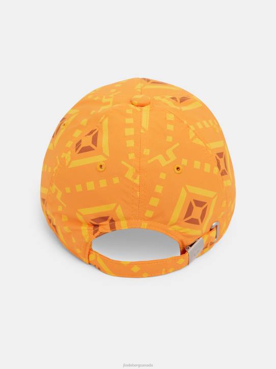 Layla Print Cap Orange Diamond Logo Women J.Lindeberg Accessory 66XF1984 - Image 1