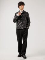Lenox Leather Overshirt Black Men J.Lindeberg Clothing 66XF2469 - Image 2
