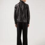 Lenox Leather Overshirt Black Men J.Lindeberg Clothing 66XF2469