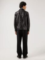 Lenox Leather Overshirt Black Men J.Lindeberg Clothing 66XF2469