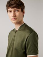 Leo Quarter Zip Polo Deep Depths Men J.Lindeberg Clothing 66XF2105