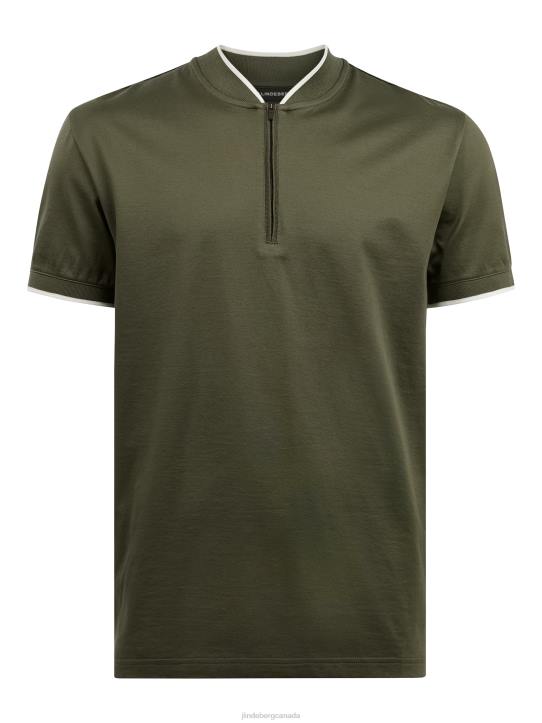 Leo Quarter Zip Polo Deep Depths Men J.Lindeberg Clothing 66XF2105 - Image 5