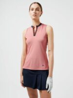 Leya Sleeveless Golf Top Faded Rose Women J.Lindeberg Clothing 66XF2631