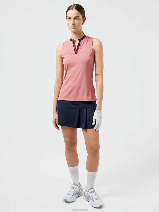 Leya Sleeveless Golf Top Faded Rose Women J.Lindeberg Clothing 66XF2631 - Image 3