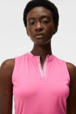 Leya Sleeveless Top Azalea Pink Women J.Lindeberg Clothing 66XF1395 - Image 3