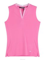 Leya Sleeveless Top Azalea Pink Women J.Lindeberg Clothing 66XF1395 - Image 5