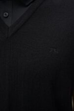 Liam Knitted Vest Black Men J.Lindeberg Clothing 66XF544 - Image 4