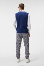 Liam Knitted Vest Estate Blue Men J.Lindeberg Clothing 66XF545