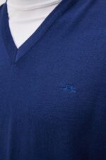 Liam Knitted Vest Estate Blue Men J.Lindeberg Clothing 66XF545 - Image 4