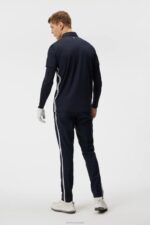 Liam Long Sleeve Polo Navy Men J.Lindeberg Clothing 66XF216 - Image 2