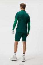 Liam Long Sleeve Polo Rain Forest Men J.Lindeberg Clothing 66XF217 - Image 2