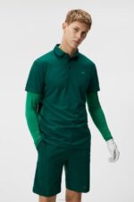 Liam Long Sleeve Polo Rain Forest Men J.Lindeberg Clothing 66XF217