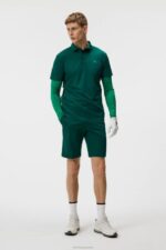 Liam Long Sleeve Polo Rain Forest Men J.Lindeberg Clothing 66XF217 - Image 3
