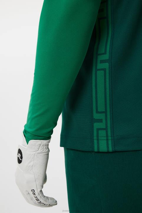 Liam Long Sleeve Polo Rain Forest Men J.Lindeberg Clothing 66XF217 - Image 4