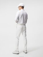 Liam Long Sleeve Polo White Men J.Lindeberg Clothing 66XF215 - Image 2